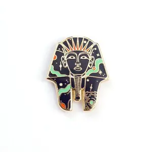 Customized Creative Cultural Symbols of one of the World's Ancient Civilization Egyptian Pharaohs Zinc Alloy Hard Enamel Pins