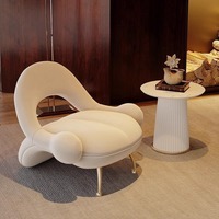 Fauteuil de salon moderne et créatif, fauteuil relaxant et paresseux, dossier pour hôtel, auberge, réception, table à manger, appartement