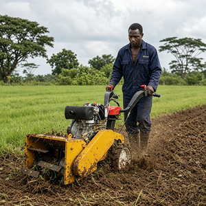 Motoculteur professionnel agricole à moteur diesel essence 7 CV avec largeur de travail de 40-80 cm et haute productivité - Product Image 1