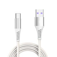 Câble de données USB-C vers USB-C en nylon tressé avec conducteur en cuivre pur pour téléphones mobiles iPhone, charge ultra-rapide 66W, écologique