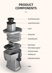 Kommerzieller Multifunktions-Gemüses ch neider für den Restaurant gebrauch Obsts chneide maschine Motor verkauf für Karotten-Kartoffel-Gurken-Zwiebeln - Product Image 6