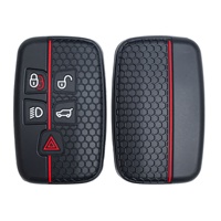 Étui de clé de voiture en silicone personnalisé à motif nid d'abeille, 5 boutons, compatible avec Range Rover Sport Velar Evoque Freelander 2 Discovery