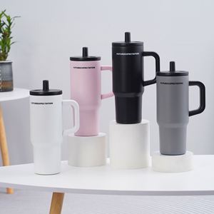 Vacuum Insulated <b>Car</b> Travel <b>Mug</b> 710ml Stainless Steel Tumbler with Handle Lid Reusable Straw - Product Image 4