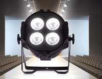 Lampu Par COB 4*50W LED Putih untuk Latar Belakang, Kontrol DMX512, Konstruksi Aluminium untuk Pertunjukan Panggung Profesional dan Aula