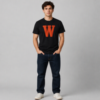 T-shirt réfléchissant personnalisé pour homme, coupe classique, manches courtes, qui brille dans le noir