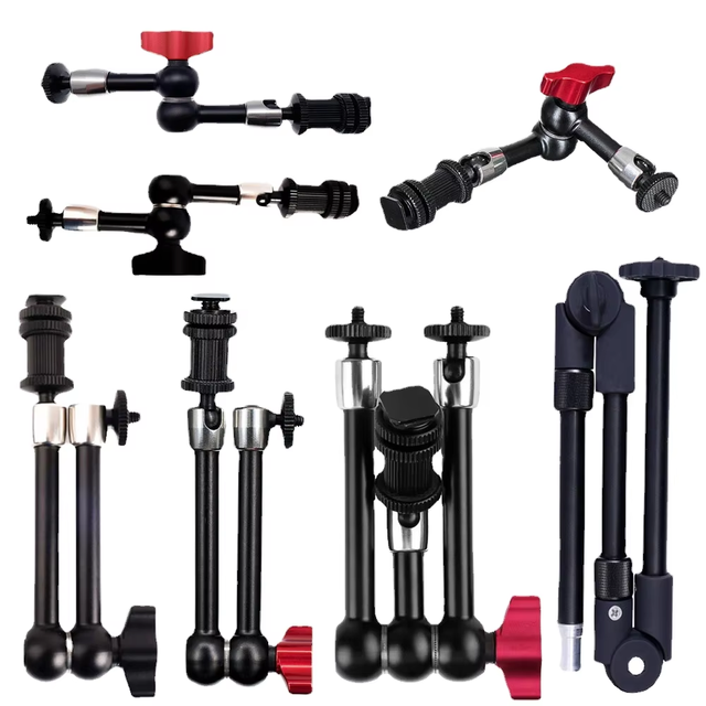 7-inch Stainless Steel Magic Arm with Hot Shoe Ball Head for Monitor and Gimbal Bracket