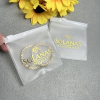 Bolsa pequeña con cremallera de plástico PVC personalizada al por mayor, bolsa transparente con cierre de cremallera esmerilada para embalaje de joyería