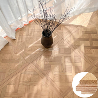 Parquet en bois massif à motifs de feuilles, conçu aux États-Unis, planches de sol en bois flottant