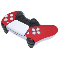 Étui pour manette PS5 - Coque avant rouge passion, toucher doux et lisse, faceplate de jeu personnalisée pour les joueurs