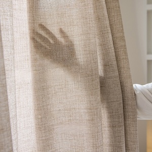 ستائر شفافة نصف معتمة من البوليستر والكتان بتصميم عصري من YCSP، ناعمة وقابلة للتنفس بمظهر الكتان - Product Image 2