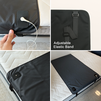 Tapis de mise à la terre en cuir PU noir pour lit, coussin conducteur antistatique doux et respirant pour le sommeil et l'usage domestique, fourniture OEM/ODM
