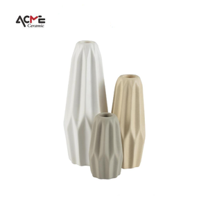 Jarrón al por mayor, <span class=keywords><strong>barato</strong></span>, de cerámica mate, portavelas para decoración de hoteles y hogares, elegante tazón decorativo de sobremesa para hoteles y decoración del hogar. - Product Image 1