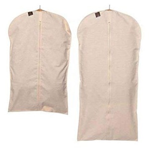 Nueva moda personalizada impresa <span class=keywords><strong>traje</strong></span> cubierta vestido de novia a prueba de polvo <span class=keywords><strong>Lino</strong></span> reutilizable bolsa de ropa de algodón - Product Image 1