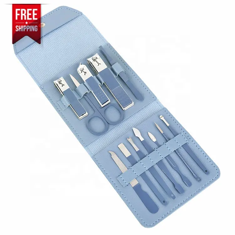 Free shipping 4/7/9/12/16 Nail Clipper Set Stainless Steel Manicure Nail Scissors Pedicure Kit Nippers Trimmer Care Tool
