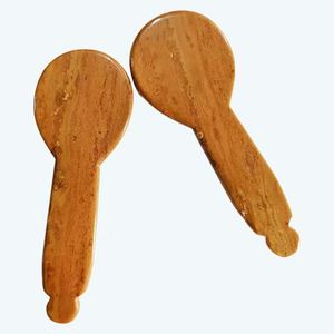 Piedra de masaje de jade color yema de huevo, piedra natural para gua sha, herramientas para orbitar el cuerpo - Product Image 6