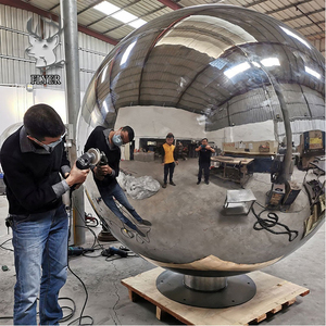 집 마당 풍경 동물 조각 거울 스테인레스 스틸 호랑이 동상 - Product Image 6