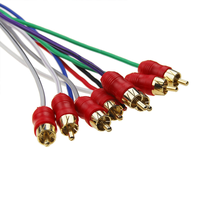 Câble audio et vidéo stéréo pour voiture de haute qualité DC 15,4 mm 30 pieds 8 canaux paire torsadée mâle RCA