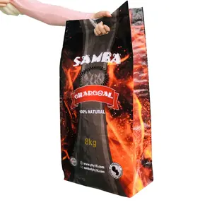 2Kg 3Kg 5Kg 10Kg 20Kg Op Maat Gemaakte Kleurrijke Polypropyleen Bopp Pp Geweven Tas Barbecue Houtskool Zakken Waterproof Zak