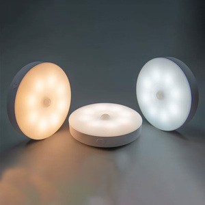Luz Nocturna LED Inteligente con Sensor de Movimiento, Carga USB, para Sala de Estar, Pasillo, Dormitorio, Mesita de Noche, ABS Moderno - Product Image 3