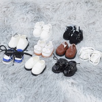 Chaussures de poupée en toile unie de 3,8 cm avec lacets, en PU, pour accessoires de vêtements de poupée Labubo - Vente en gros