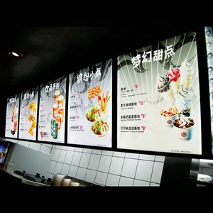 Đèn Điện Thay Đổi Thức Ăn Nhanh Đứng Khung Bên Ngoài Quán Cà Phê Ngoài Trời Nhà Hàng Hiển Thị Ổ Đĩa Thông Qua Bảng Thực Đơn Kỹ Thuật Số <span class=keywords><strong>Led</strong></span> - Product Image 2