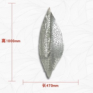 Stainless Steel <b>Leaf</b> <b>Wall</b> Hanging 470*1000MM Mirror Finish Hollow Laser Cut For Commercial Space <b>Decoration</b> - Product Image 4