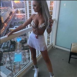 Falda Sexy con Borlas de 9 Colores YSMARKET para Mujer, Falda Corta de Verano de Cintura Alta, Falda Mini Informal de Línea A para Mujer, EYX1007 - Product Image 4