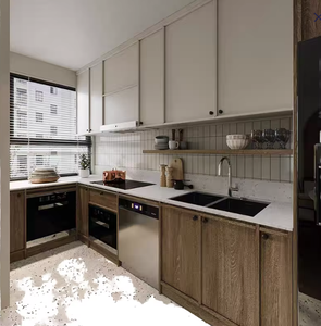 Mobile su Misura in Stile Rustico con Pannello Porta Scanalato, Truciolato Grado E0, Fornitura Diretta dalla Fabbrica, Design e <span class=keywords><strong>Produzione</strong></span> Disponibili - Product Image 1