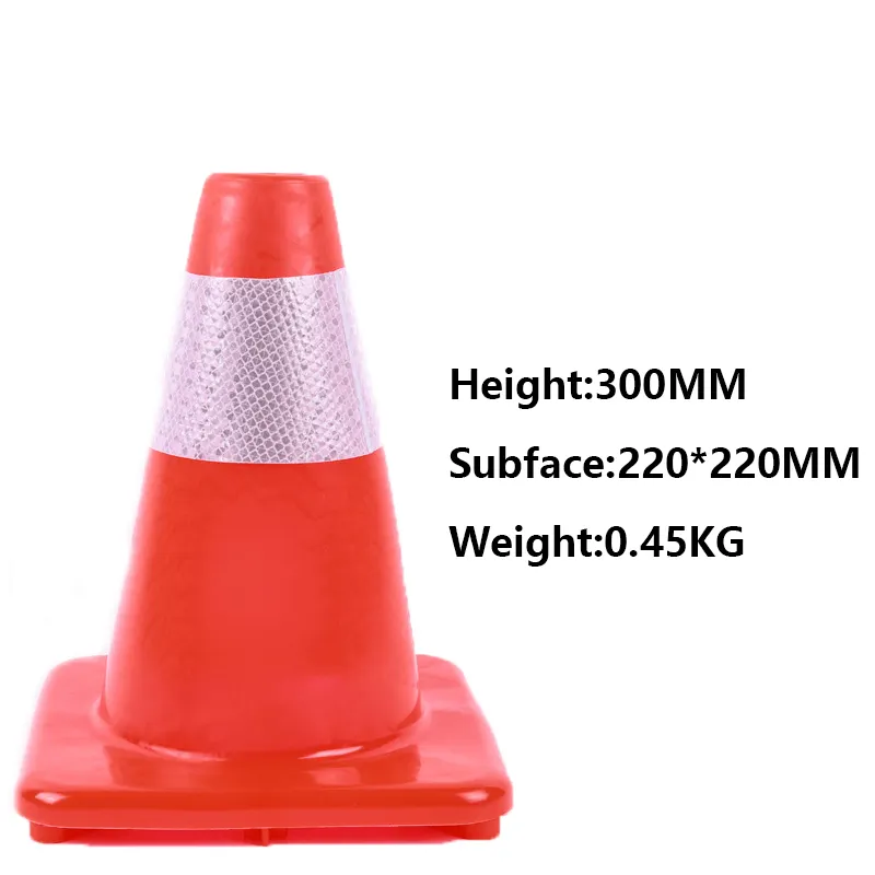 Flexible Anti-collision 300MM Mini Traffic Cone Red For Roadway Safety
