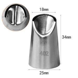 Tulip And Dahlia Piping Tip 402 Stainless Steel Medium Size For Butter Piping Cake Decorating - Product Image 2