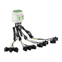 Compteur d'énergie triphasé multi-boucles Acrel ADW210 avec écran LCD, surveillance de la consommation d'énergie avec CTs à noyau séparé pour tour de télécommunication