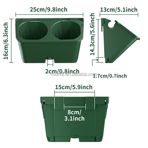 Jardinière murale verticale en plastique pour plantes murales, pot de fleurs suspendu pour décoration intérieure - Product Image 3