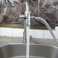 Vanne de dérivation en laiton HONGDEC avec raccord cannelé, adaptateur de robinet pour douche et robinet / toilettes G1/2
