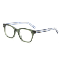 G5765F Lunettes optiques carrées vintage unisexe, monture intégrale en acétate écaille de tortue, détails rivetés, montures de lunettes tendance
