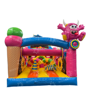 Parcours d'obstacles gonflable commercial Monstre Sucré, Aire de jeux gonflable pour enfants pour événements et locations de fêtes