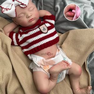 20 Inch Reborn Realistische Slaap Handgemaakte Pop Baby Poppen Speelgoed Zacht Siliconen Mooie Open Mond Babypop Voor Meisjes - Product Image 1