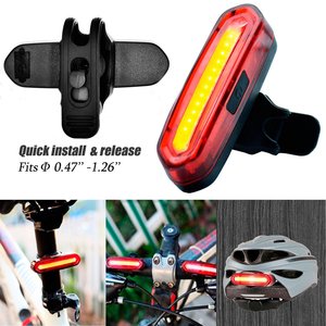 Luz Trasera para Bicicleta Recargable por USB, 120 Lúmenes, Impermeable, con 6 Modos, Fácil de Instalar, Luz LED Roja y Azul para Ciclismo - Product Image 5