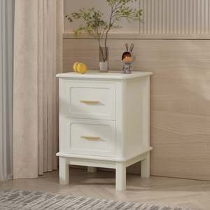 Modern Nightstand <b>With</b> 2 <b>Drawers</b> Wood <b>Bedside</b> <b>Table</b> For <b>Small</b> Spaces Bedroom Storage <b>Drawer</b> Unit - Product Image 4