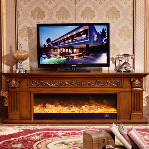 Cheminée électrique de simulation de feu de 1,8 mètre, style européen et américain, avec finition dorée, pour meuble <span class=keywords><strong>TV</strong></span> de salon et décoration - Product Image 2