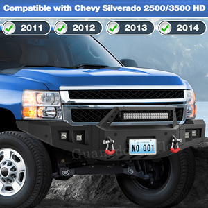 Parachoques delantero y trasero a <span class=keywords><strong>precio</strong></span> de fábrica para <span class=keywords><strong>camioneta</strong></span> Chevy <span class=keywords><strong>Silverado</strong></span> 2011 2014 HD 2500-3500 con placa de cabrestante, LED y anillos en D - Product Image 6