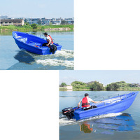 Bateau à moteur en plastique PE haute densité à double pont pour 6 personnes, 3,6 mètres, vente chaude, pour la pêche, bateau rapide