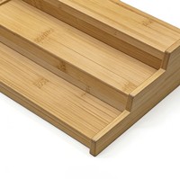 Étagère de rangement extensible en bambou à 3 niveaux pour épices, cosmétiques, soins de la peau, cuisine