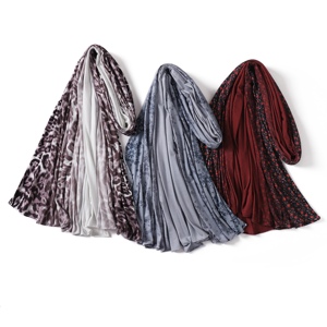 Nouveau châle ombré, long foulard imprimé dégradé, bandeau musulman, hijab respirant pour le Ramadan, doux, en jersey pour femme - Product Image 4