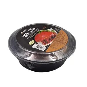 Custom Wegwerp Ronde Plastic 3-Compartiment Takeaway Voedsel Containers