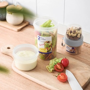 Portable Double Layer Food <b>Storage</b> <b>Jar</b> Fresh Keeping Box <b>For</b> Salad Yogurt Cereals <b>Kitchen</b> Accessory - Product Image 2