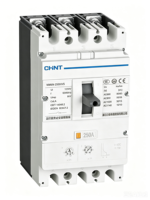 Disjoncteur CHINT HV 415V haute tension NM8N-250HVS à boîtier plastique, unité de déclenchement électronique thermique-magnétique, capacité de coupure 25-75kA