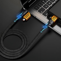1M 4-en-1 PD en alliage de zinc USB C Type C câble de chargeur tressé 65W 27W charge rapide téléphone multifonction câble de données USB