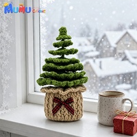 Décoration de Noël en Peluche Faite Main au Crochet, Ornement de Père Noël, Décoration de Table Festive pour la Maison, Cadeau Personnalisé en Gros