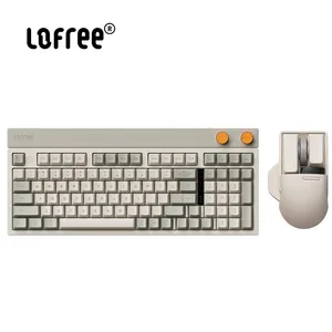 Lofree Retro không dây cho Bluetooth Tri chế độ cơ khí bàn phím Gasket phụ kiện nhỏ vuông RGB khối cho PC Quà Tặng Máy Tính - Product Image 1
