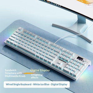 Clavier mécanique sans fil Bluetooth triple mode avec écran rétroéclairé, programmable et personnalisable pour le gaming - Product Image 5